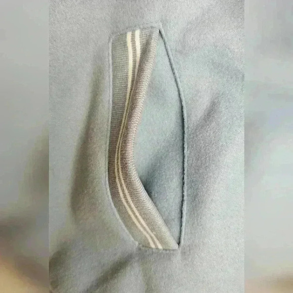 BaeVely Girls Club Good Vibes Bomber Jacket Blue White Juniors Large - Picture 9 of 11